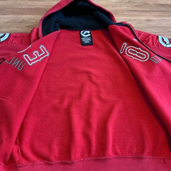 Vintage Ecko Unlimited Full Zip Hoodie Red | Men Size 2XL - Picture 7 of 12